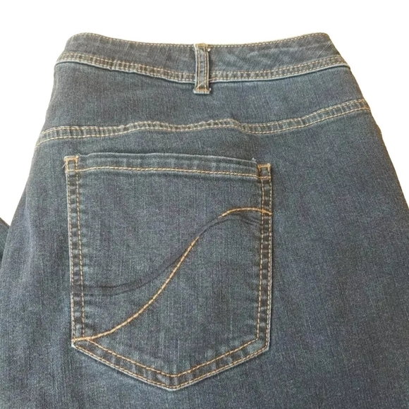 Lane Bryant Jeans Woman Plus 24WP Skinny Genius Fit Dark Blue Stretch Denim EUC - Picture 5 of 10